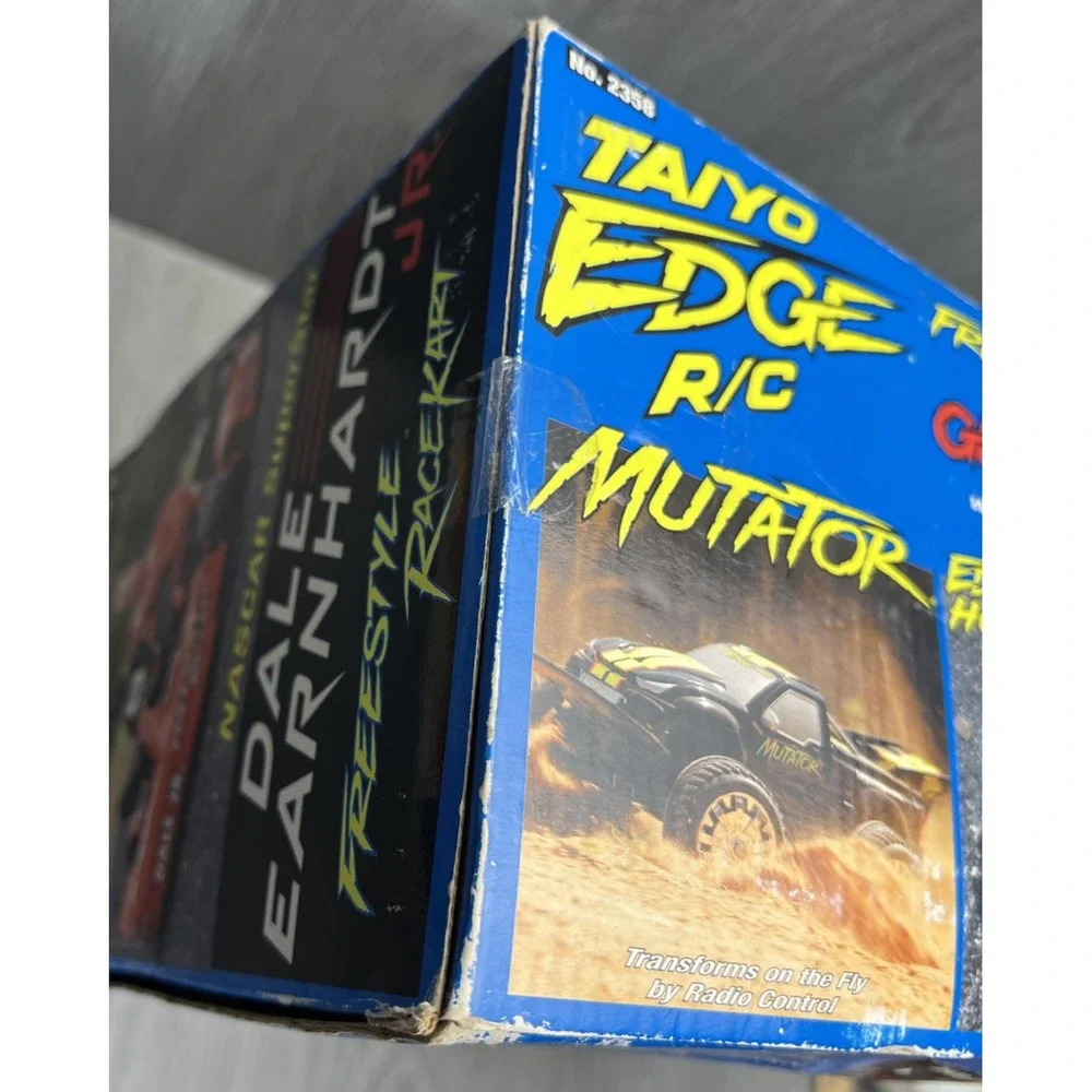 Vintage Taiyo Edge RC Dale Earnhardt Jr Racing Kart 49MHz NASCAR Driver 2003